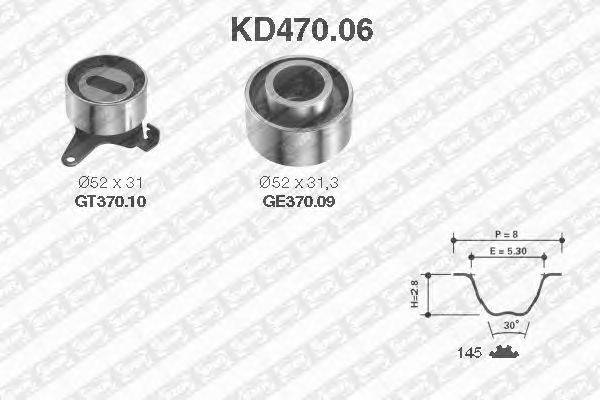 Комплект ремня ГРМ SNR KD470.06