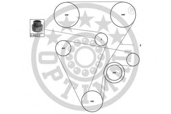 Комплект ремня ГРМ OPTIMAL SK-1150