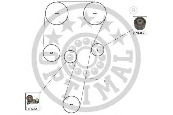 Комплект ремня ГРМ OPTIMAL SK-1643