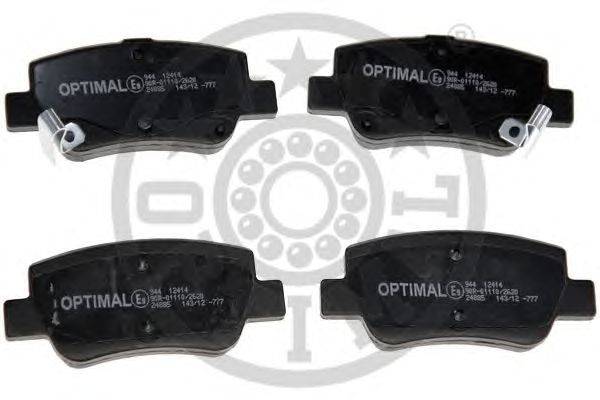 Комплект тормозных колодок, дисковый тормоз OPTIMAL 12414