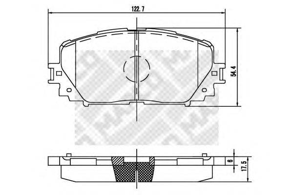 Комплект тормозных колодок, дисковый тормоз MAPCO 6869