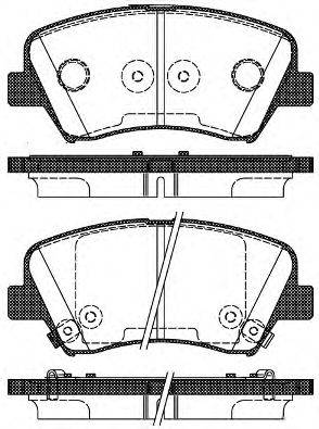 Комплект тормозных колодок, дисковый тормоз REMSA 1412.32