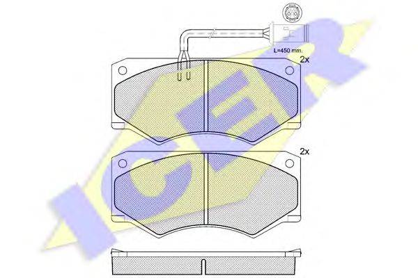 Комплект тормозных колодок, дисковый тормоз FIRST LINE 1061