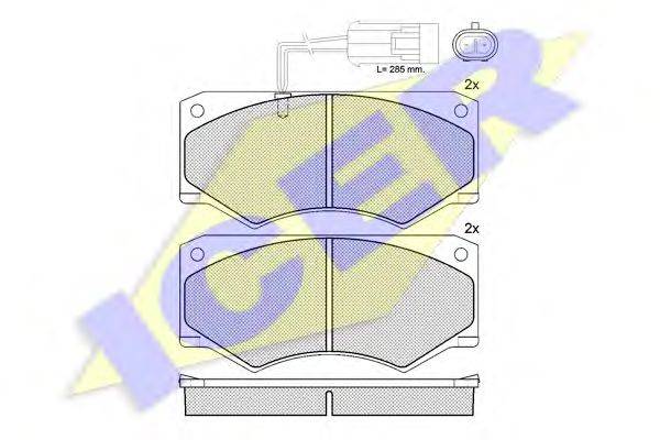 Комплект тормозных колодок, дисковый тормоз ICER 141421