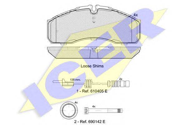 Комплект тормозных колодок, дисковый тормоз MERCEDES-BENZ 003 420 46 20