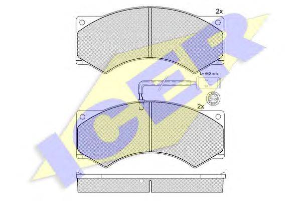 Комплект тормозных колодок, дисковый тормоз REMSA 227722