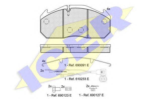Комплект тормозных колодок, дисковый тормоз REMSA 50641