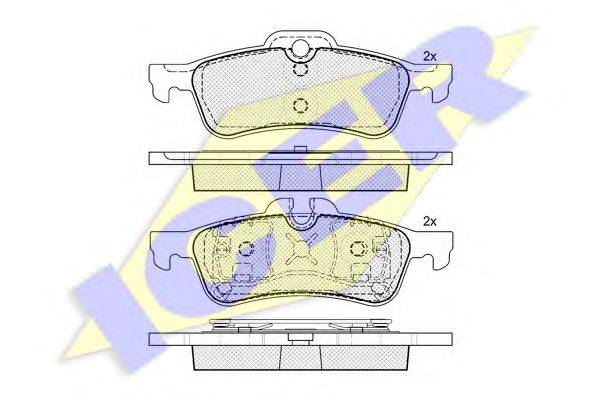 Комплект тормозных колодок, дисковый тормоз APEC braking 1328