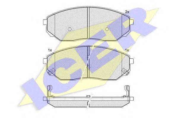 Комплект тормозных колодок, дисковый тормоз LUCAS ELECTRICAL GDB3452