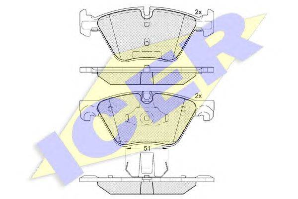 Комплект тормозных колодок, дисковый тормоз LUCAS ELECTRICAL GDB1882