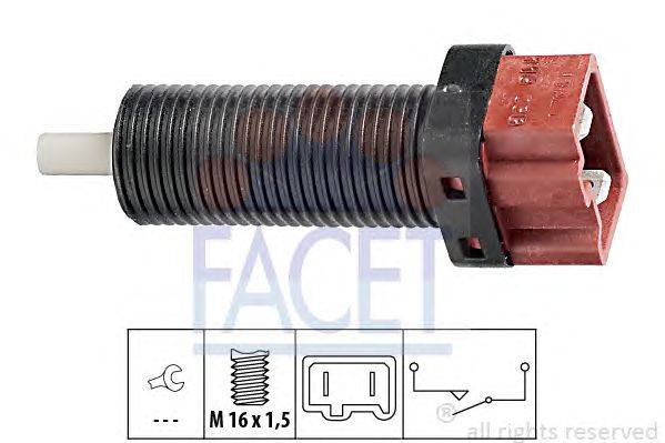 Выключатель фонаря сигнала торможения; Выключатель, привод сцепления (Tempomat) FACET 7.1116