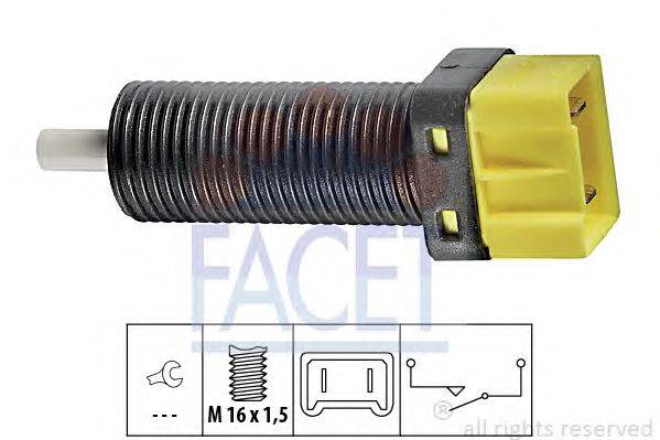 Выключатель фонаря сигнала торможения; Выключатель, привод сцепления (Tempomat) FACET 71134