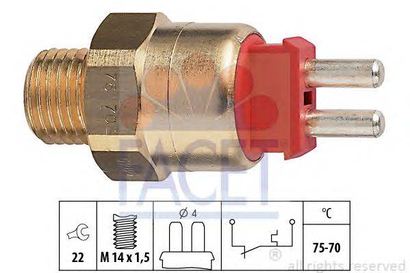 Термовыключатель, вентилятор радиатора FACET 7.5286
