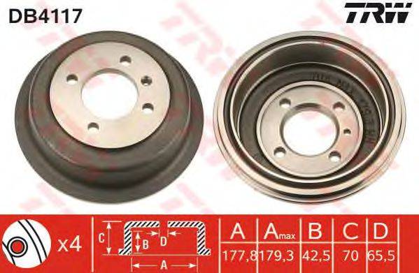 Тормозной барабан TRW DB4117