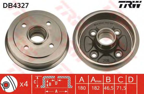 Тормозной барабан TRW DB4327