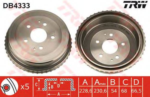 Тормозной барабан TRW DB4333