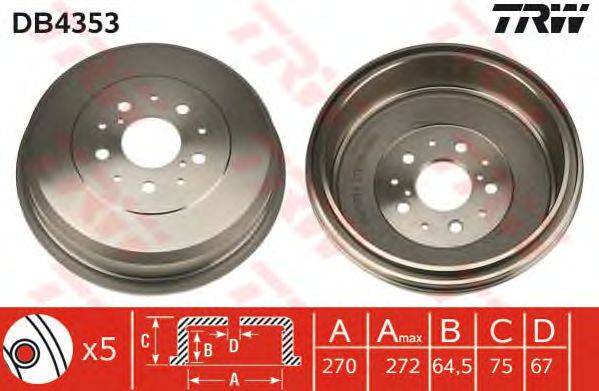 Тормозной барабан TRW DB4353