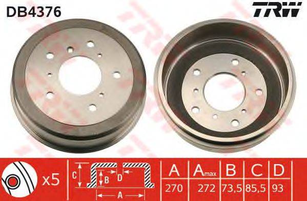 Тормозной барабан TRW DB4376