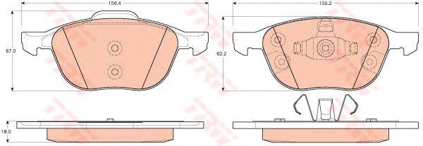Комплект тормозных колодок, дисковый тормоз FORD 1712024
