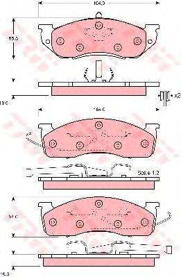 Комплект тормозных колодок, дисковый тормоз TRW GDB4056
