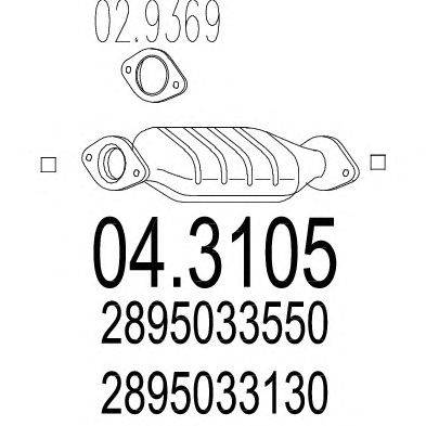 Катализатор MTS 04.3105