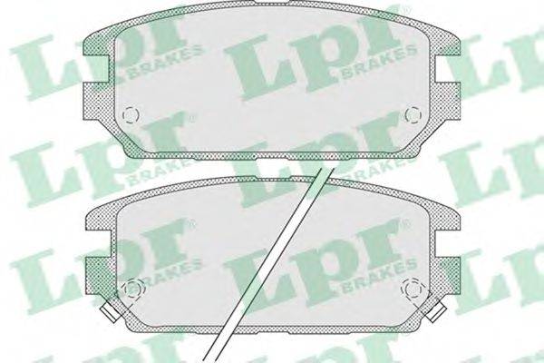 Комплект тормозных колодок, дисковый тормоз LPR 05P1016