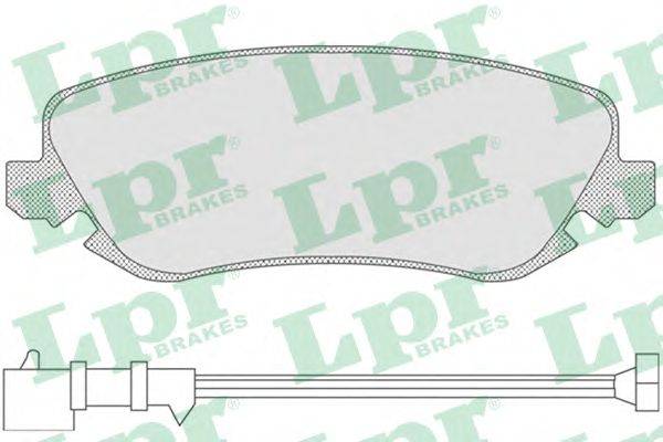 Комплект тормозных колодок, дисковый тормоз LPR 23761