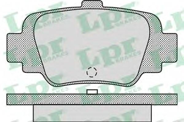 Комплект тормозных колодок, дисковый тормоз LPR 05P874