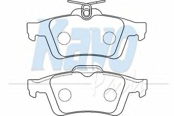 Комплект тормозных колодок, дисковый тормоз KAVO PARTS BP-4556