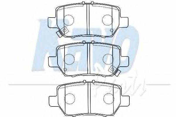 Комплект тормозных колодок, дисковый тормоз KAVO PARTS BP-2053