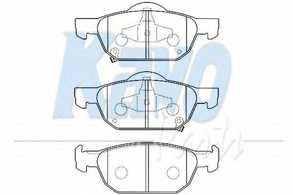 Комплект тормозных колодок, дисковый тормоз KAVO PARTS BP-2056