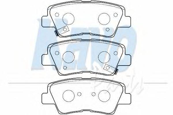 Комплект тормозных колодок, дисковый тормоз KAVO PARTS BP-3034