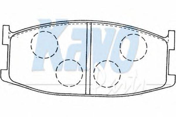 Комплект тормозных колодок, дисковый тормоз KAVO PARTS BP-4561