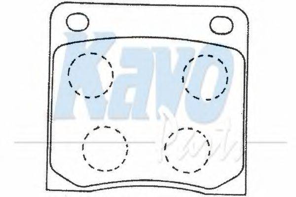 Комплект тормозных колодок, дисковый тормоз KAVO PARTS BP-6584