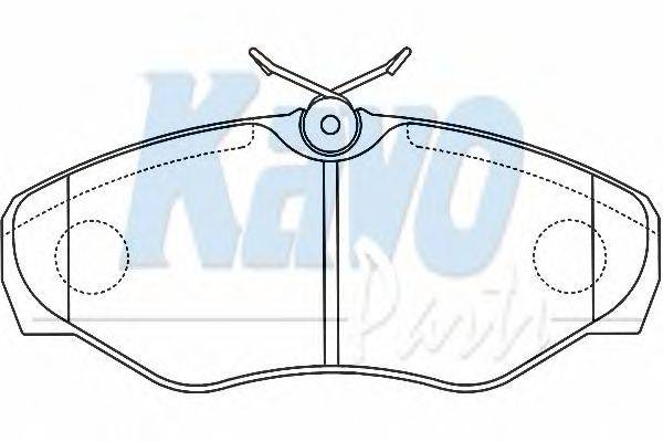 Комплект тормозных колодок, дисковый тормоз KAVO PARTS BP-6601