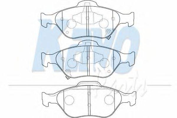 Комплект тормозных колодок, дисковый тормоз KAVO PARTS BP9109