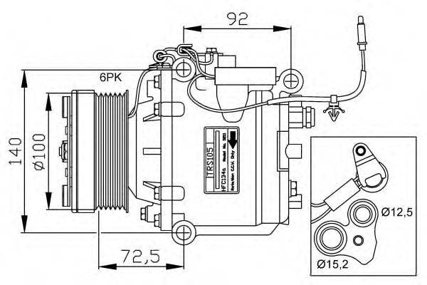 Компрессор, кондиционер NRF 32165G