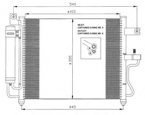 Конденсатор, кондиционер NRF 35428