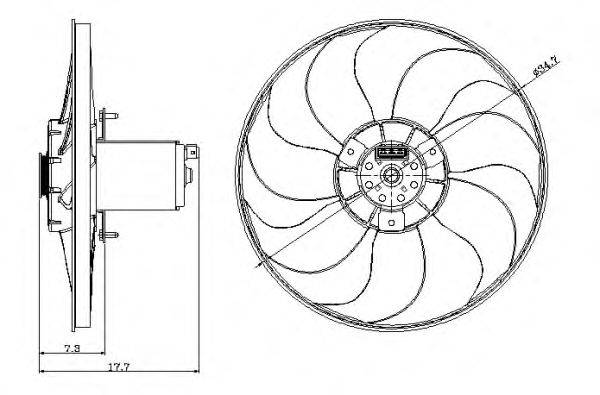 Вентилятор, охлаждение двигателя 4SEASONS 302043