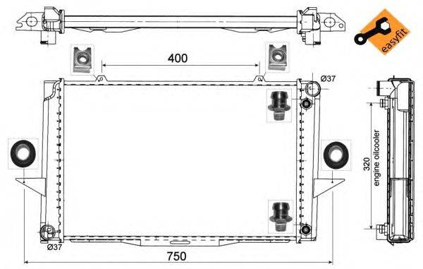 Радиатор, охлаждение двигателя NRF 529509