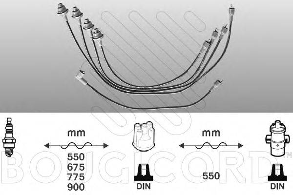 Комплект проводов зажигания BOUGICORD 3379