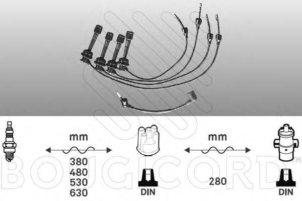 Комплект проводов зажигания BOUGICORD 7184