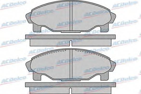 Комплект тормозных колодок, дисковый тормоз ACDelco AC0581081D