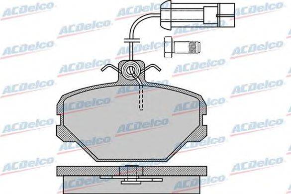 Комплект тормозных колодок, дисковый тормоз ACDelco AC0581092D