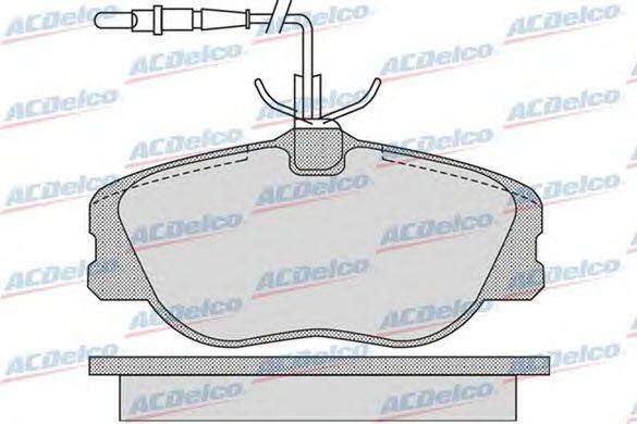 Комплект тормозных колодок, дисковый тормоз ACDelco AC0581104D