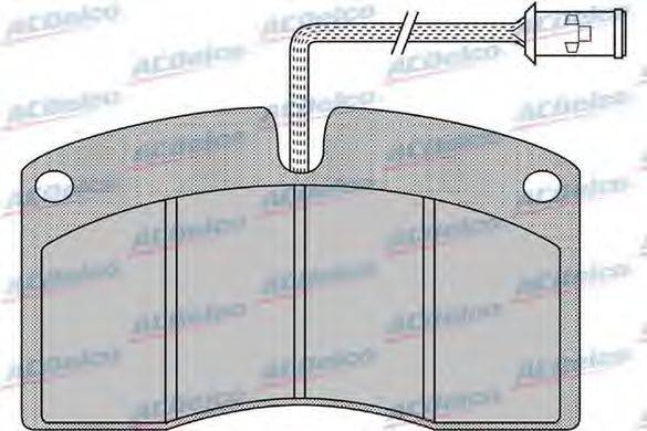 Комплект тормозных колодок, дисковый тормоз ACDelco AC0581167D