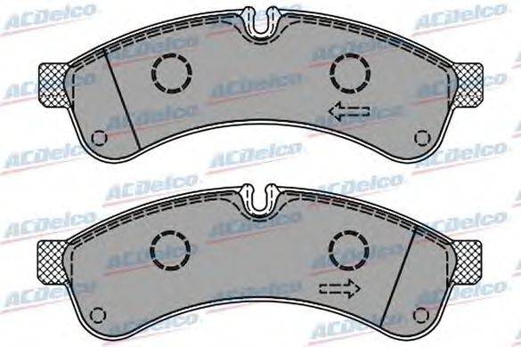 Комплект тормозных колодок, дисковый тормоз ACDelco AC0581461D