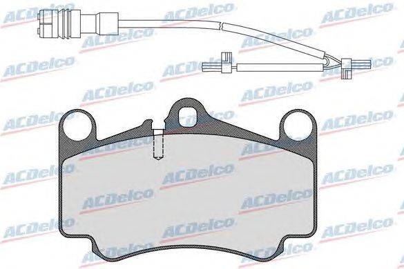 Комплект тормозных колодок, дисковый тормоз ACDelco AC0581588BD