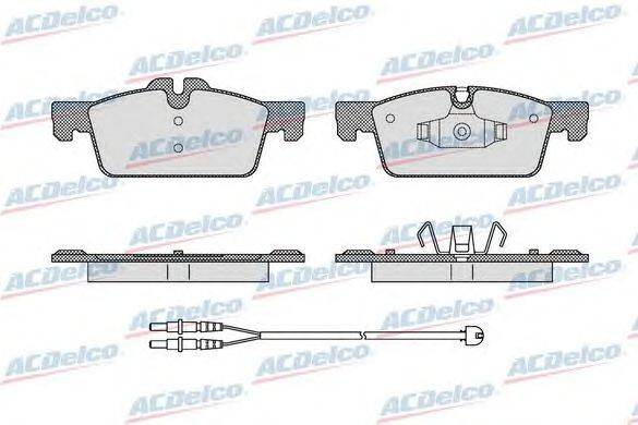 Комплект тормозных колодок, дисковый тормоз ACDelco AC0581626AD