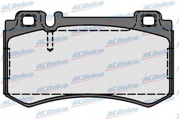 Комплект тормозных колодок, дисковый тормоз ACDelco AC0581719D